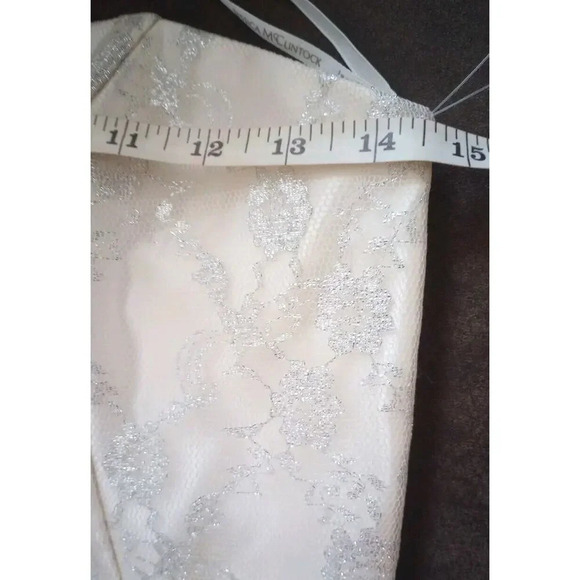 JESSICA McCLINTOCK FOR GUNNE SAX Bubble Dress Sz 5 White Mini Strapless Wedding - Picture 9 of 13